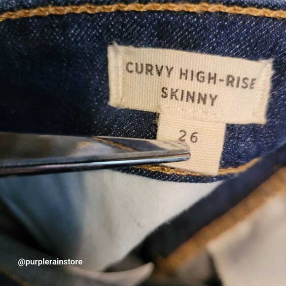 Madewell Jeans Size 26 Curvy High Rise Skinny Tummy Control Moreaux Wash AA621 - Picture 5 of 13